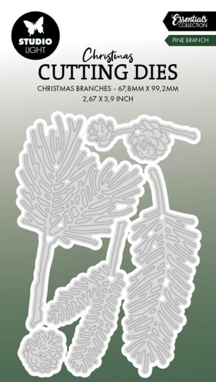 Studio Light Pine Branch Christmas Essentials Cutting Dies #842