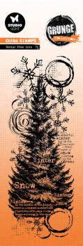 Studio Light Winter Pine Tree Grunge Clear Stamps #678