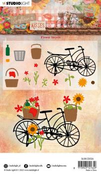 Sunflower Kisses Cutting Dies Flower Bicycle #526