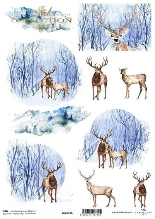 TAG0196 ITD Collection A4 Scrapbooking Paper Winter Views