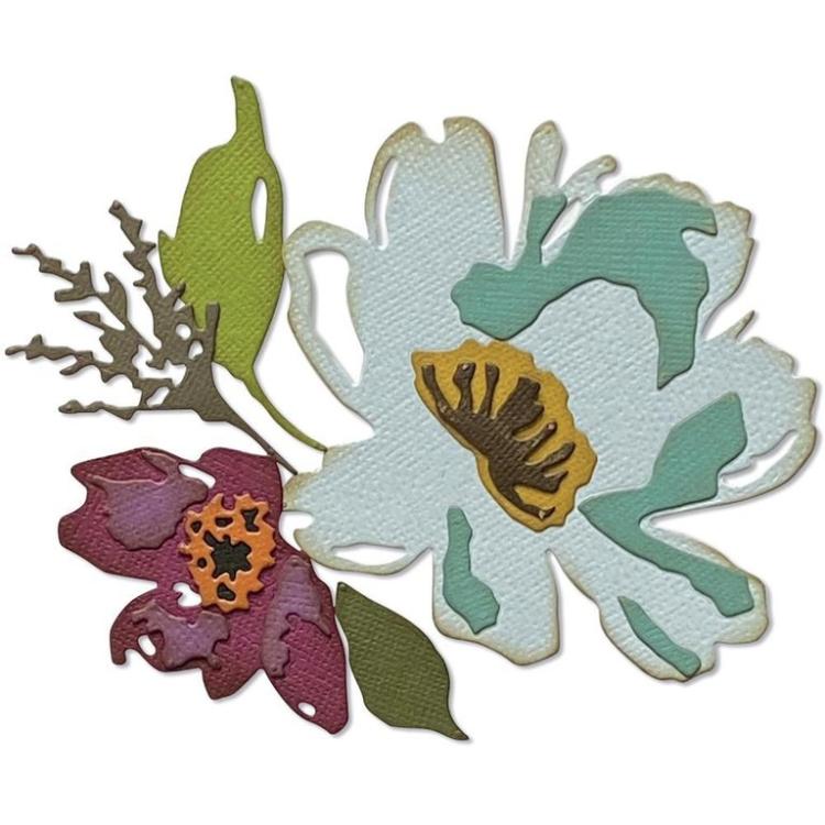 TH Thinlits Dies 5Pk Set Brushstroke Flowers #665360