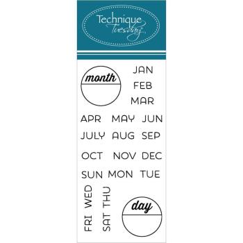 Technique Tuesday Clear Stamp Calendar Months & Days