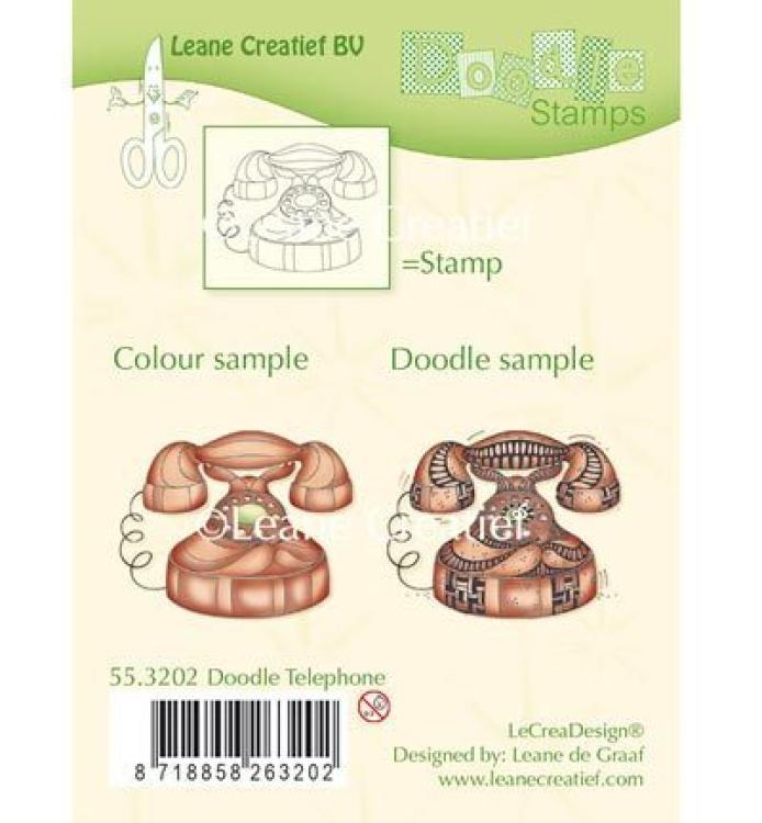 Leane Creatief Telephone Doodle Stamp #55.3202