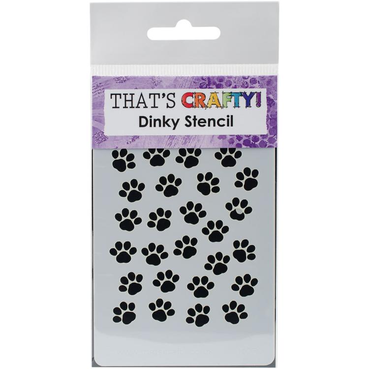 That's Crafty Dinky Stencil Paw Prints #070