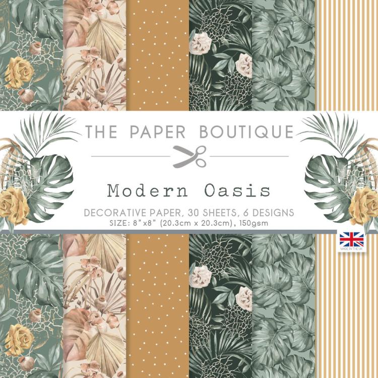 The Paper Boutique 8x8 Decorative Papers Pad Modern Oasis #2001