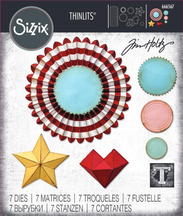 Thinlits Die by Tim Holtz Vault Rosettes (6pcs) #666567