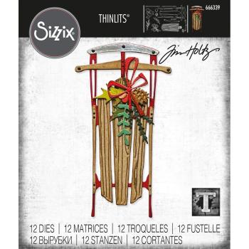 Tim Holtz Thinlits 12PK Dies Vintage Sled #666339