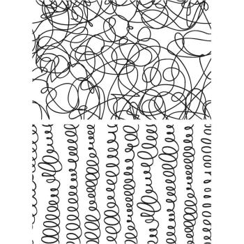 Tim Holtz Cling Rubber Stamp Set Scribbles & Spirals