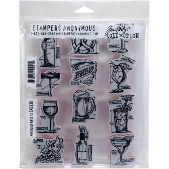 Tim Holtz Cling Stamps Mini Blueprints (CMS336)