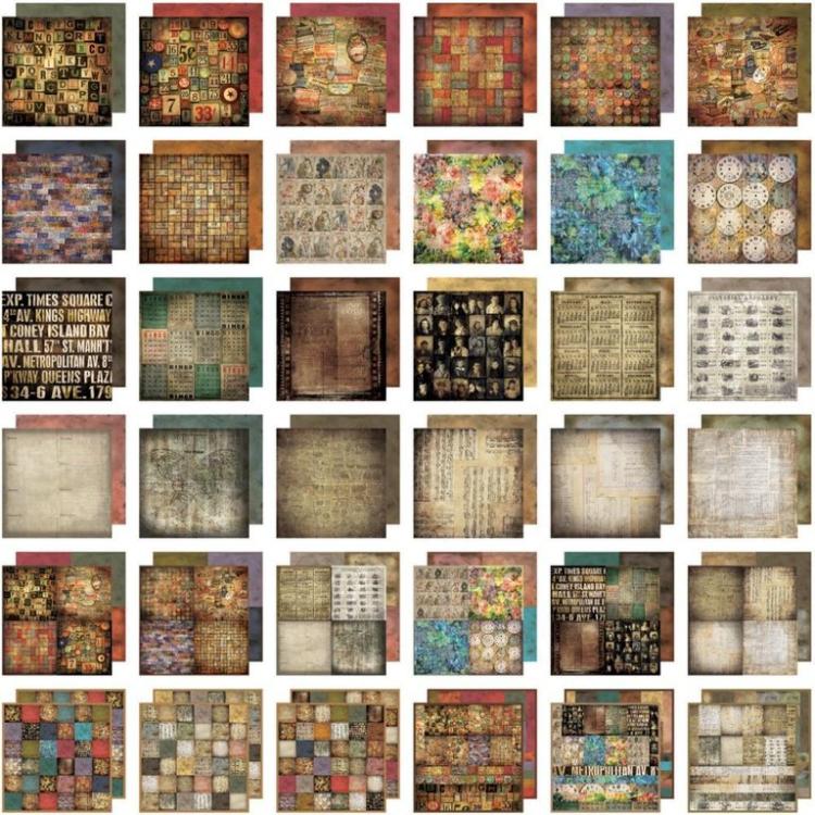 Tim Holtz Idea-Ology 12x12 Paper Stash Lost & Found