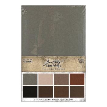 Tim Holtz Idea-Ology 6x9 Kraft Stock Paper Pad Neutral