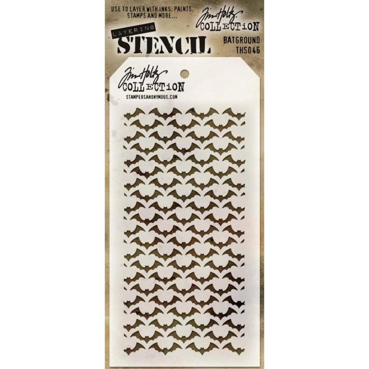 Tim Holtz Layered Stencil Batground