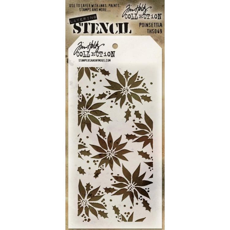 Tim Holtz Layered Stencil Poinsettia