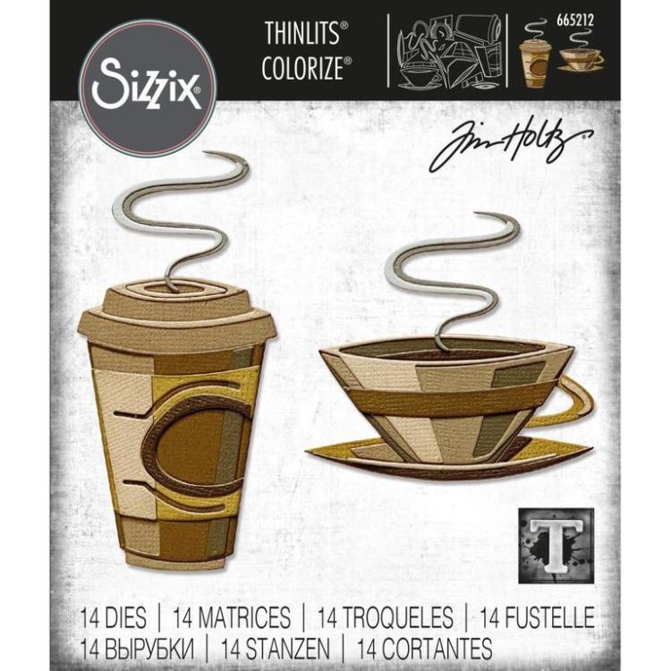 Tim Holtz Thinlits Colorize Dies 14Pk Cafe #665212