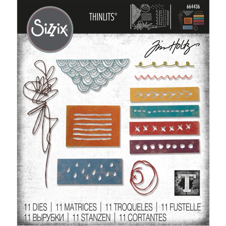 Tim Holtz Thinlits Dies 11Pk Media Marks #664436