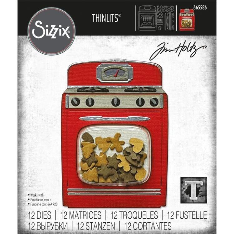 Tim Holtz Thinlits Dies 12Pk Retro Oven #665586