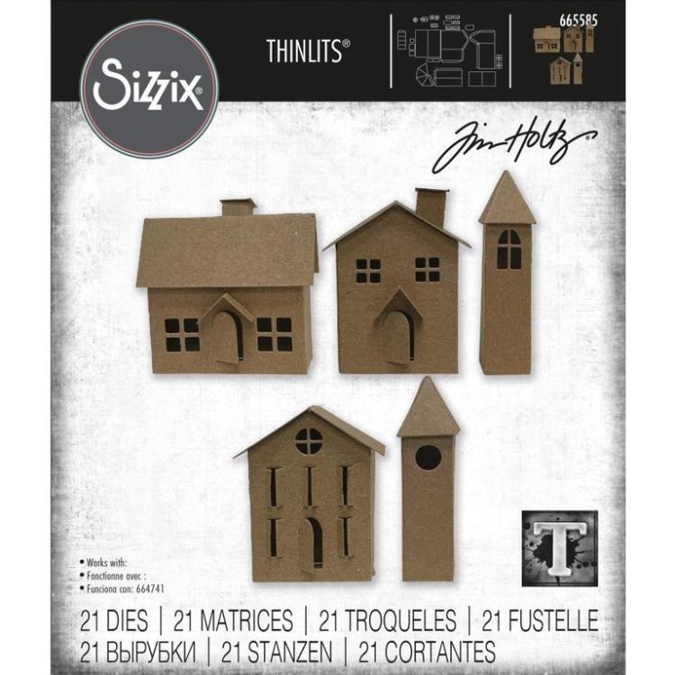 Tim Holtz Thinlits Dies 21Pk Paper Village #665585