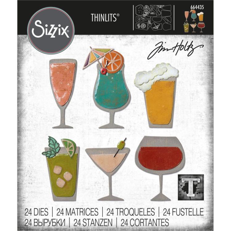 Tim Holtz Thinlits Dies 24Pk Happy Hour #664435