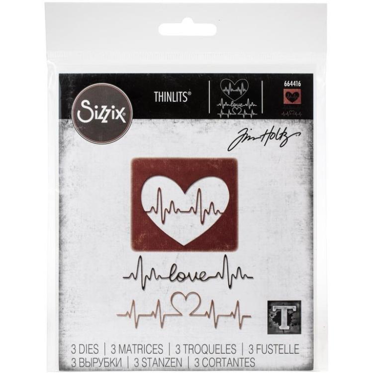 Tim Holtz Thinlits Dies 3Pk Heartbeat #664416