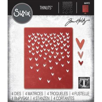 Tim Holtz Thinlits Dies 4Pk Falling Hearts #664415