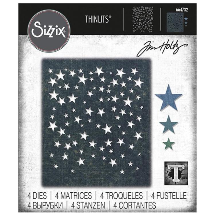 Tim Holtz Thinlits Dies 4Pk Falling Stars #664732