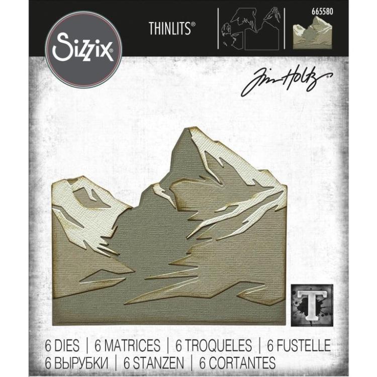 Tim Holtz Thinlits Dies 6Pk Mountain Top #665580