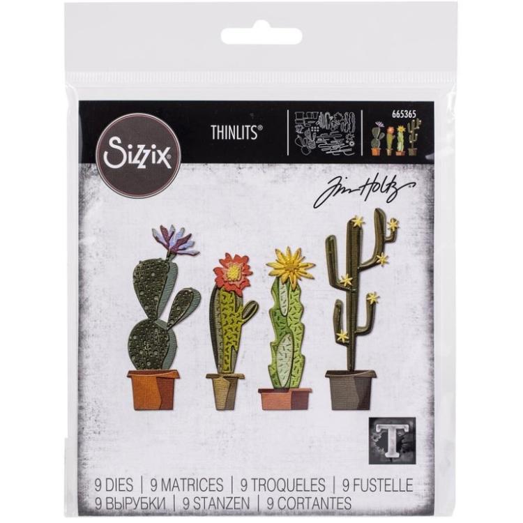 Tim Holtz Thinlits Dies 9Pk Set Funky Cactus #665365