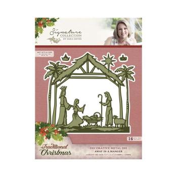 SALE Traditional Christmas Metal Die Away in a Manger