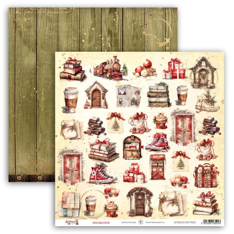 UHK Gallery 12x12 Paper Sheet The Christmas Workshop Decoration