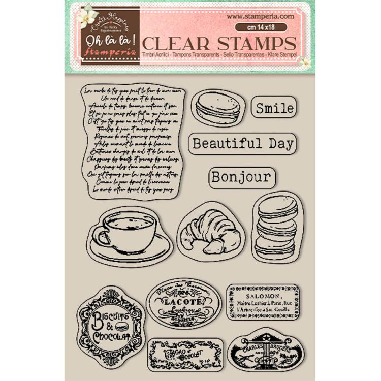 WTK175 Stamperia Clear Stamp Oh lá lá Labels