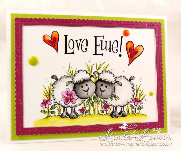 Whimsy Rubber Stamp Love Ewe Sheep