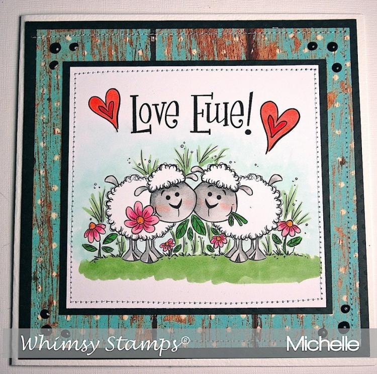 Whimsy Rubber Stamp Love Ewe Sheep