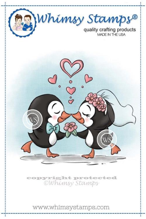 Whimsy Stamps Kissing Penguins