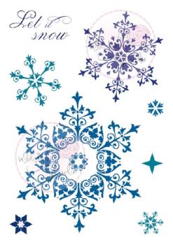 Wild Rose Studio Clear Stamp Set Snowflakes