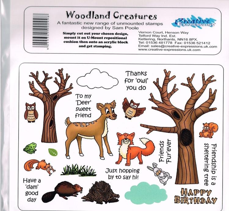 Creative Expressions Woodland Creatures Gummistempel