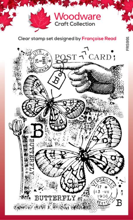 Woodware Clear Magic Stamp B is For Butterfly FRS991