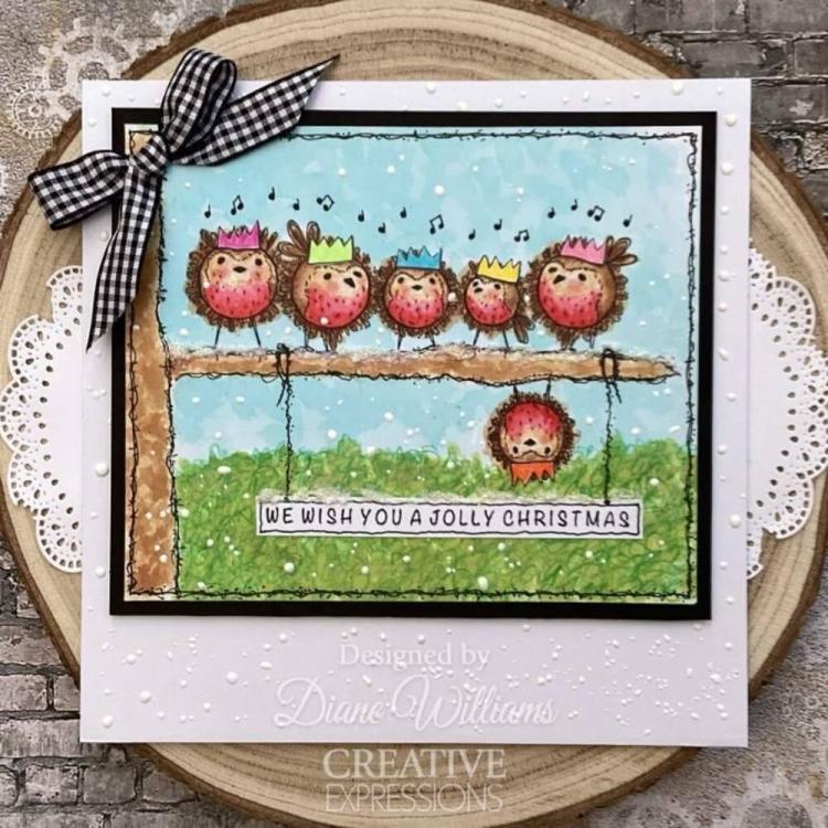 Woodware Clear Magic Stamp Bubble Robins In A Row FRS847