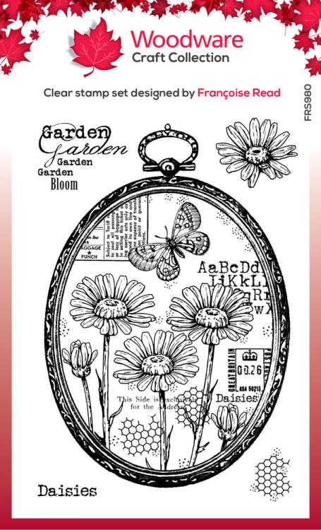 Woodware Clear Magic Stamp Daisy Frame FRS980