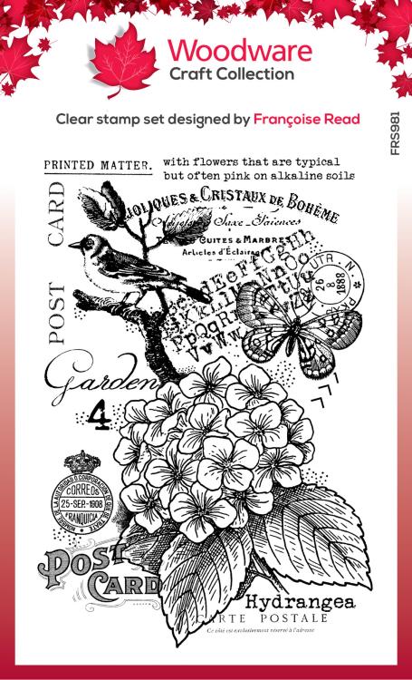 Woodware Clear Magic Stamp Hydrangea FRS981