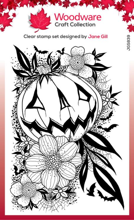 Woodware Clear Stamp Pumpkin Flowers JGS839