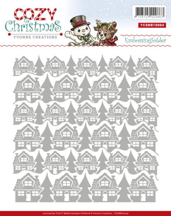 Yvonne Creations Embossing Folder Cozy Christmas