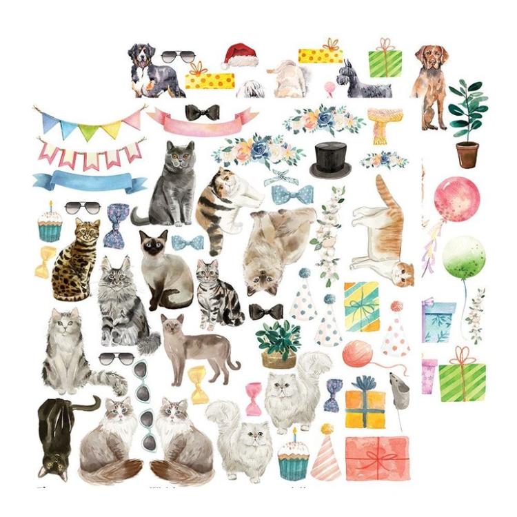 ZoJu Design 12x12 Paper Pack Pet Party