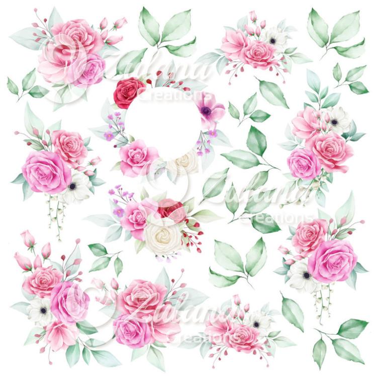 Zulana Creations 12x12 Paper Pad Rose Garden