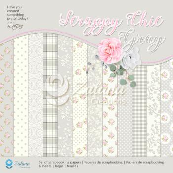 Zulana Creations 12x12 Paper Pad Scrappy Chic Gray