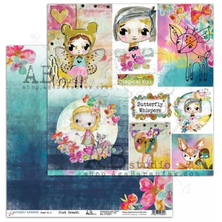 AB Studio 12x12 Paper Pad Butterfly Whispers