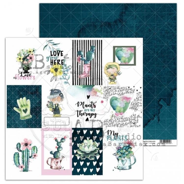 AB Studio 12x12 Paper Pad Green Bubble Tea