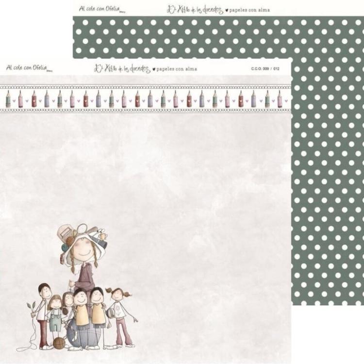 El Altillo de los Duendes 12x12 Paper Pack Al Cole con Ofelia