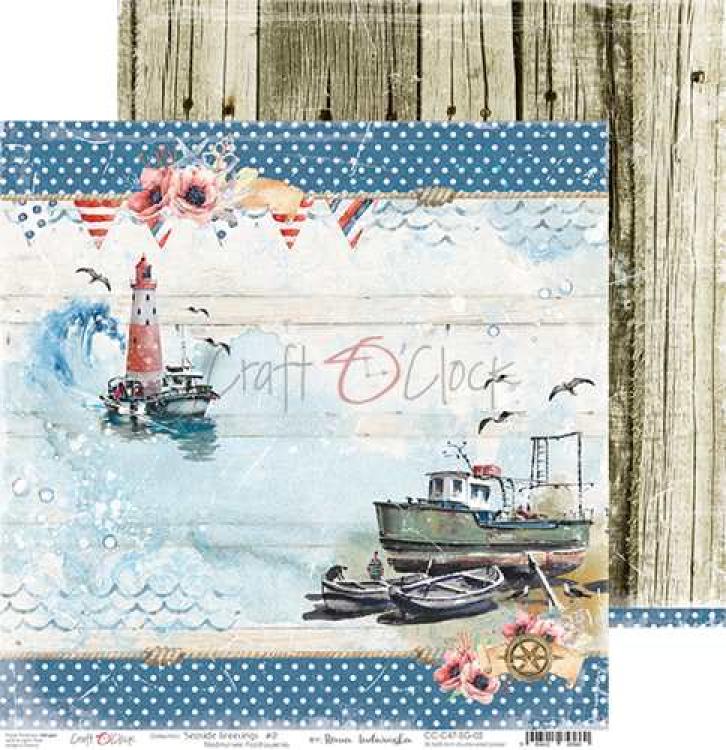 Craft O Clock 12x12 Paper Pad Seaside Greetings