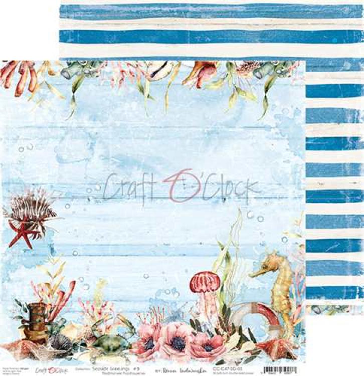 Craft O Clock 12x12 Paper Pad Seaside Greetings