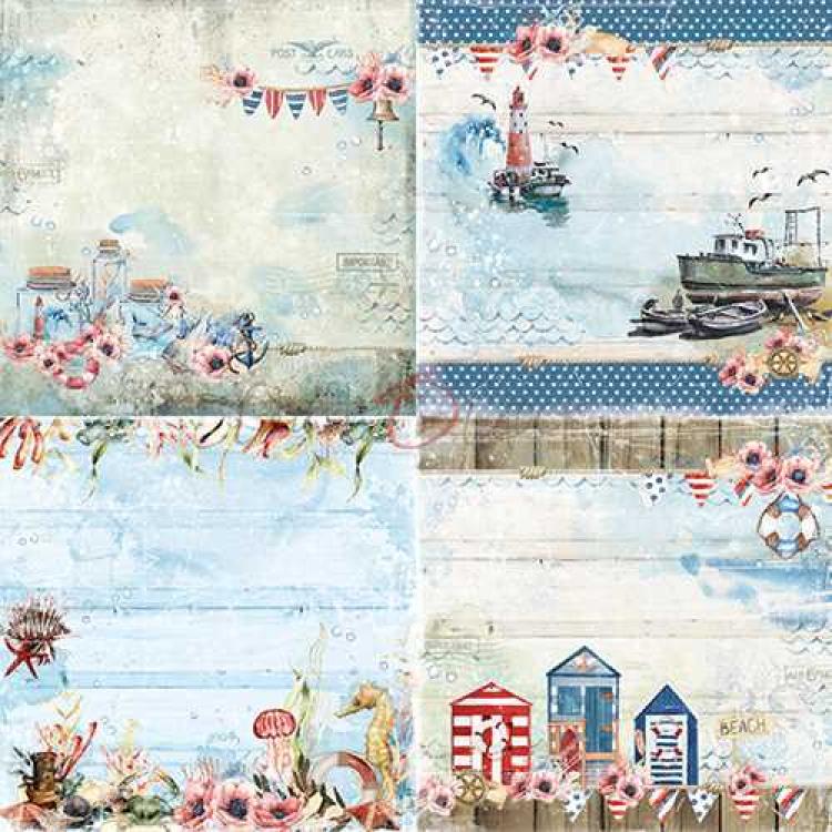 Craft O Clock 12x12 Paper Pad Seaside Greetings